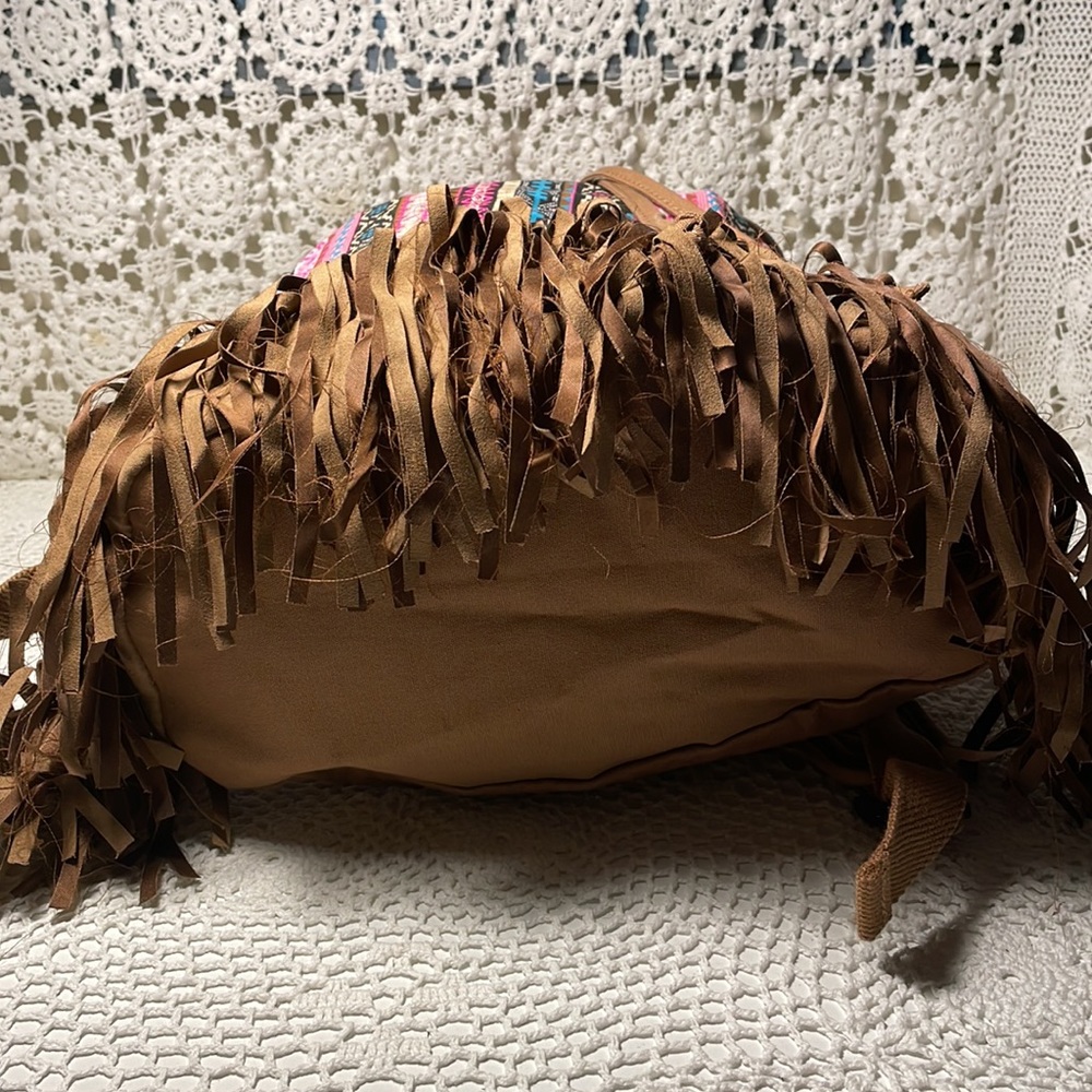 Justice Multicolor Fringe Backpack - Picture 7 of 15